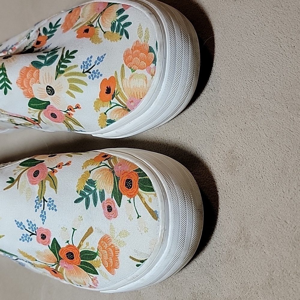 KedsxRifle Paper Co Double Decker Meadow Floral Slip-On Shoes Women Size 10W EUC - Picture 2 of 8